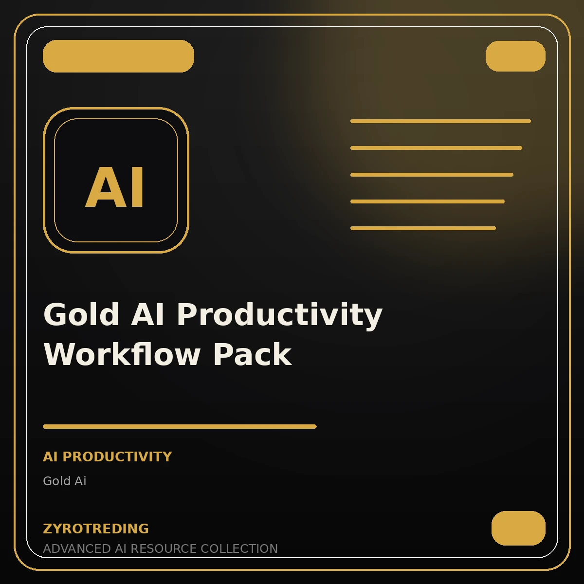 Gold AI Productivity Workflow Pack