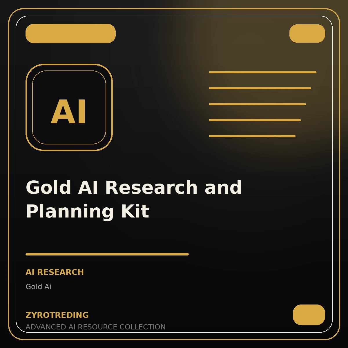 Gold AI Research and Planning Kit