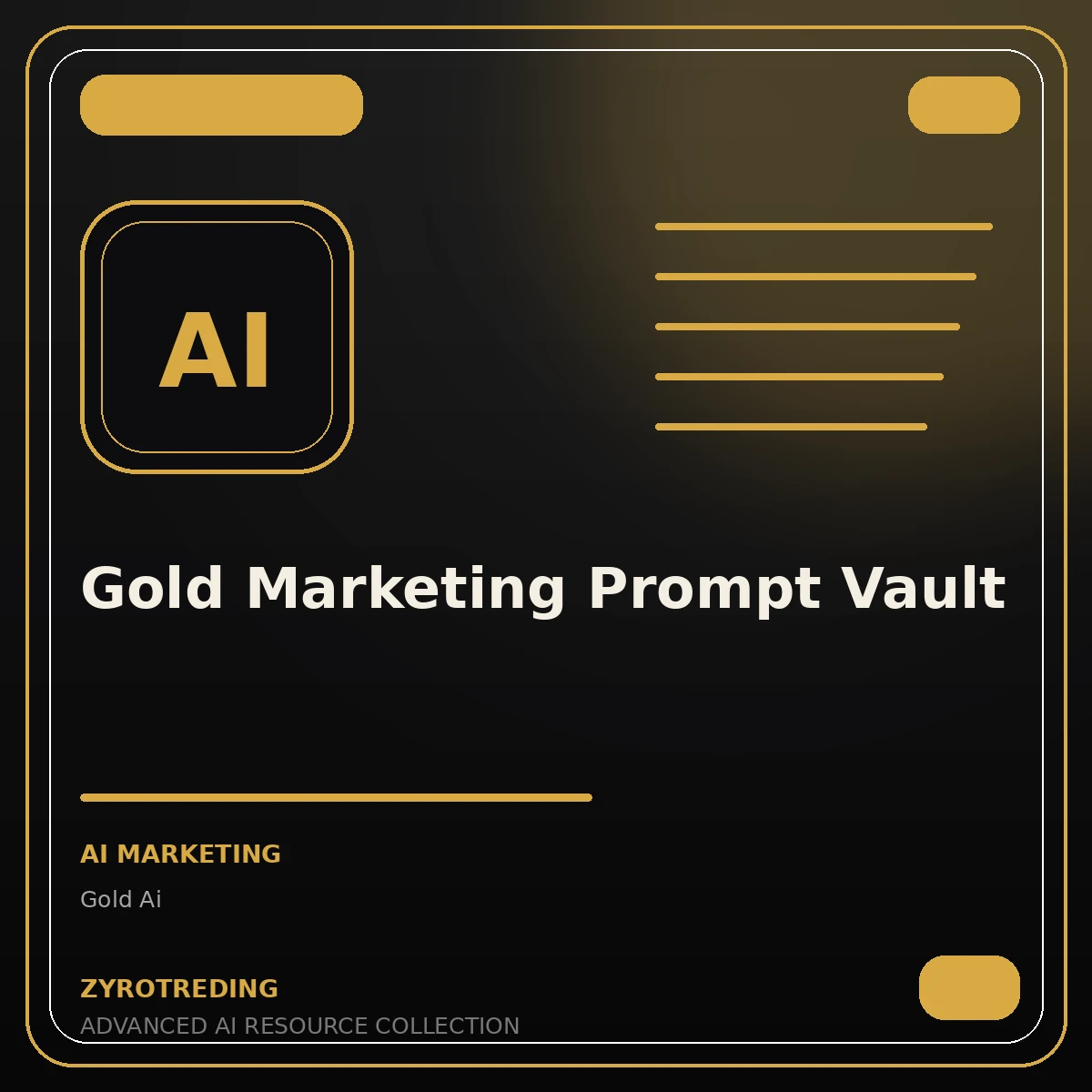 Gold Marketing Prompt Vault
