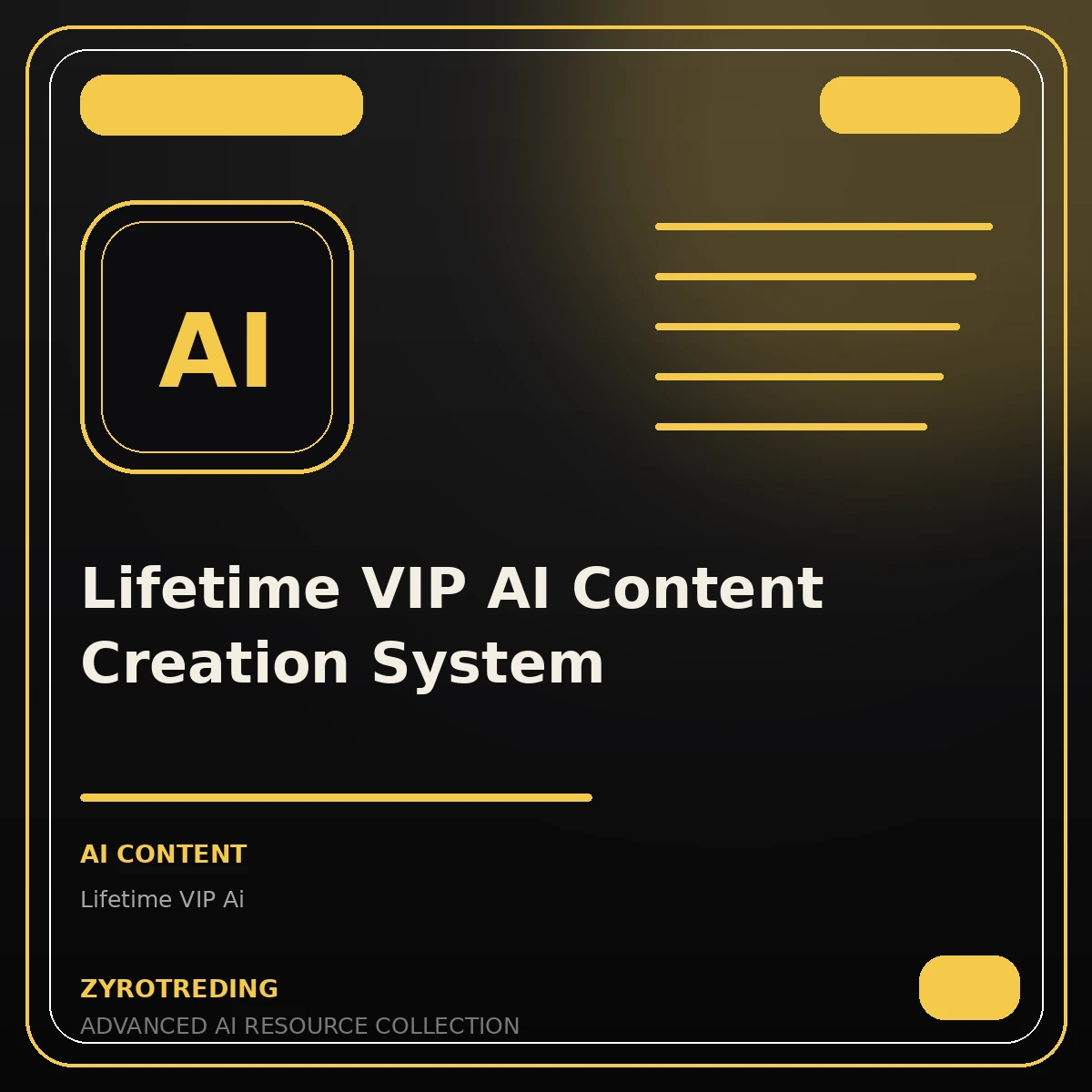 Lifetime VIP AI Content Creation System
