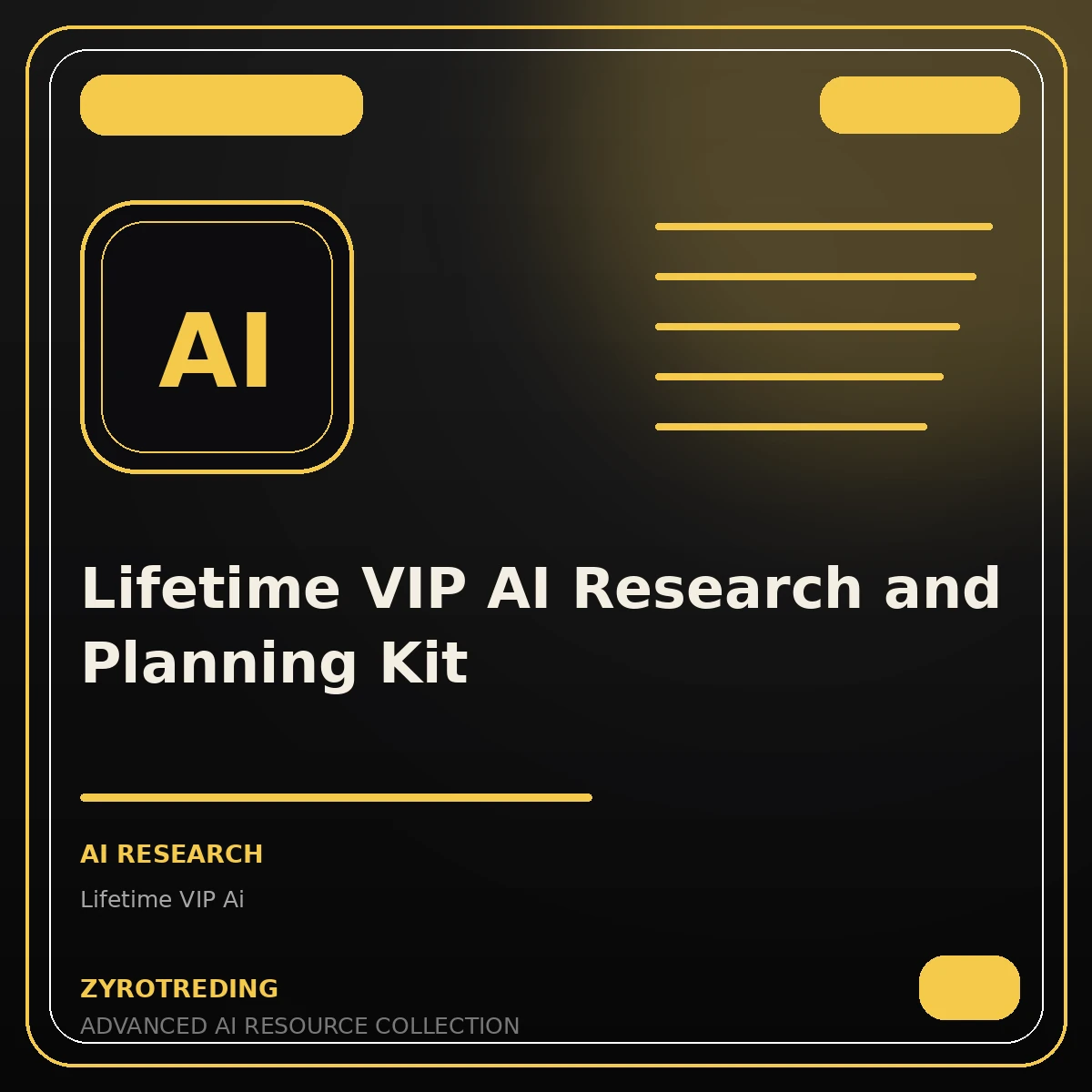 Lifetime VIP AI Research and Planning Kit