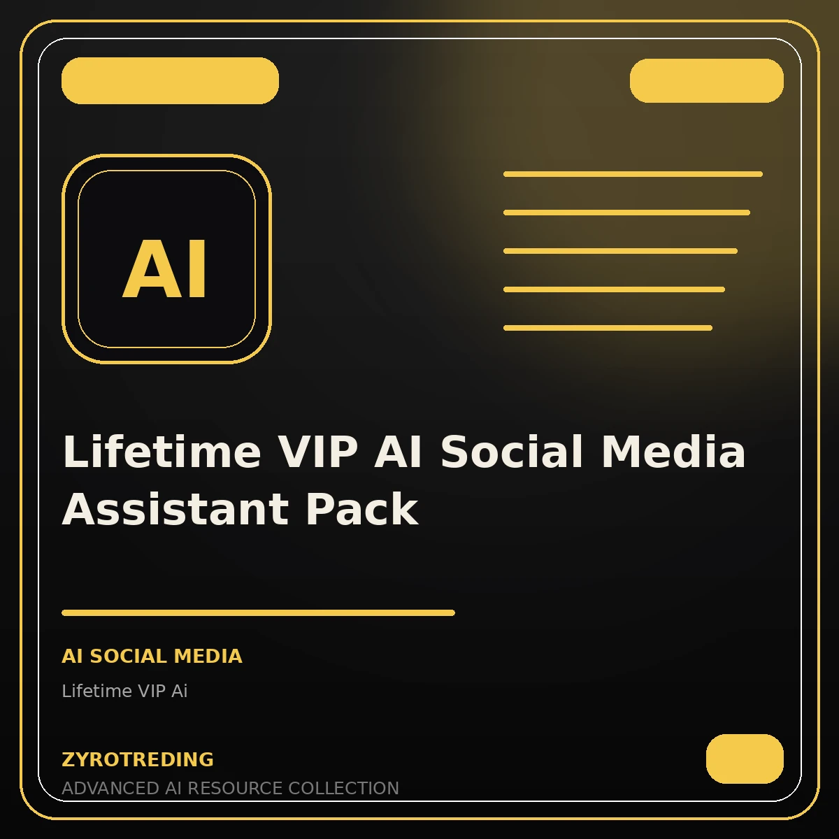 Lifetime VIP AI Social Media Assistant Pack