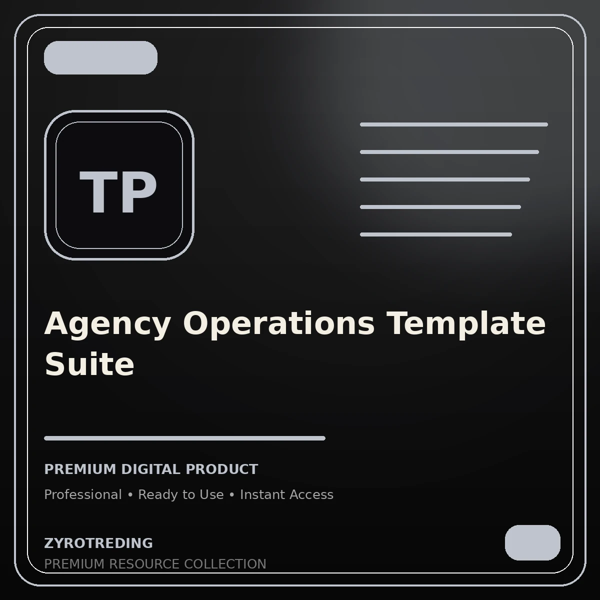 Agency Operations Template Suite