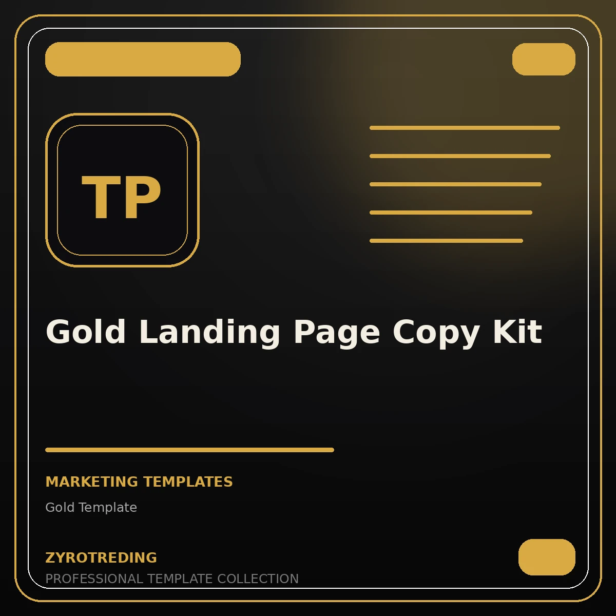 Gold Landing Page Copy Kit