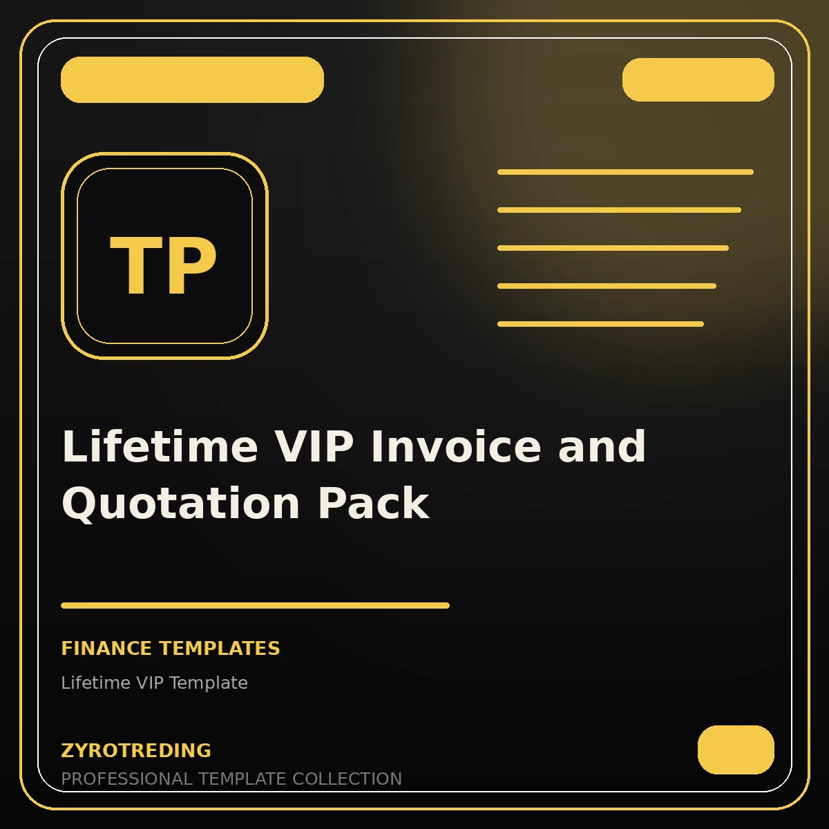 Lifetime VIP Invoice and Quotation Pack