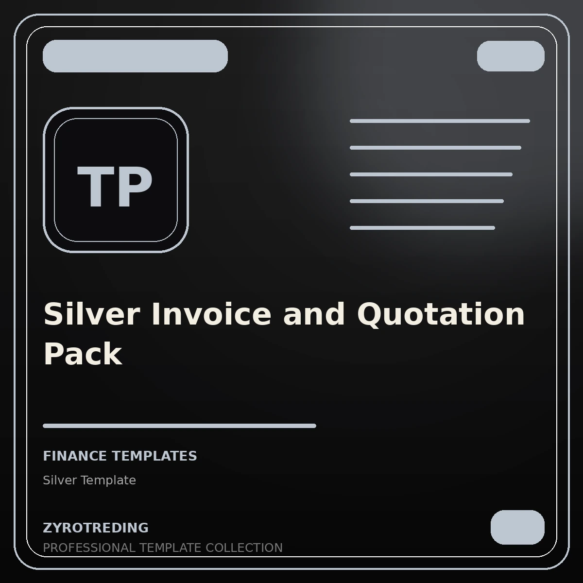 Silver Invoice and Quotation Pack