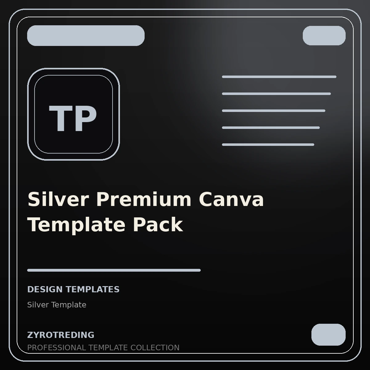 Silver Premium Canva Template Pack
